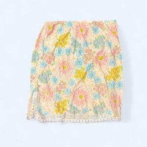 Vintage 60s Floral Print Women's Slip skirt